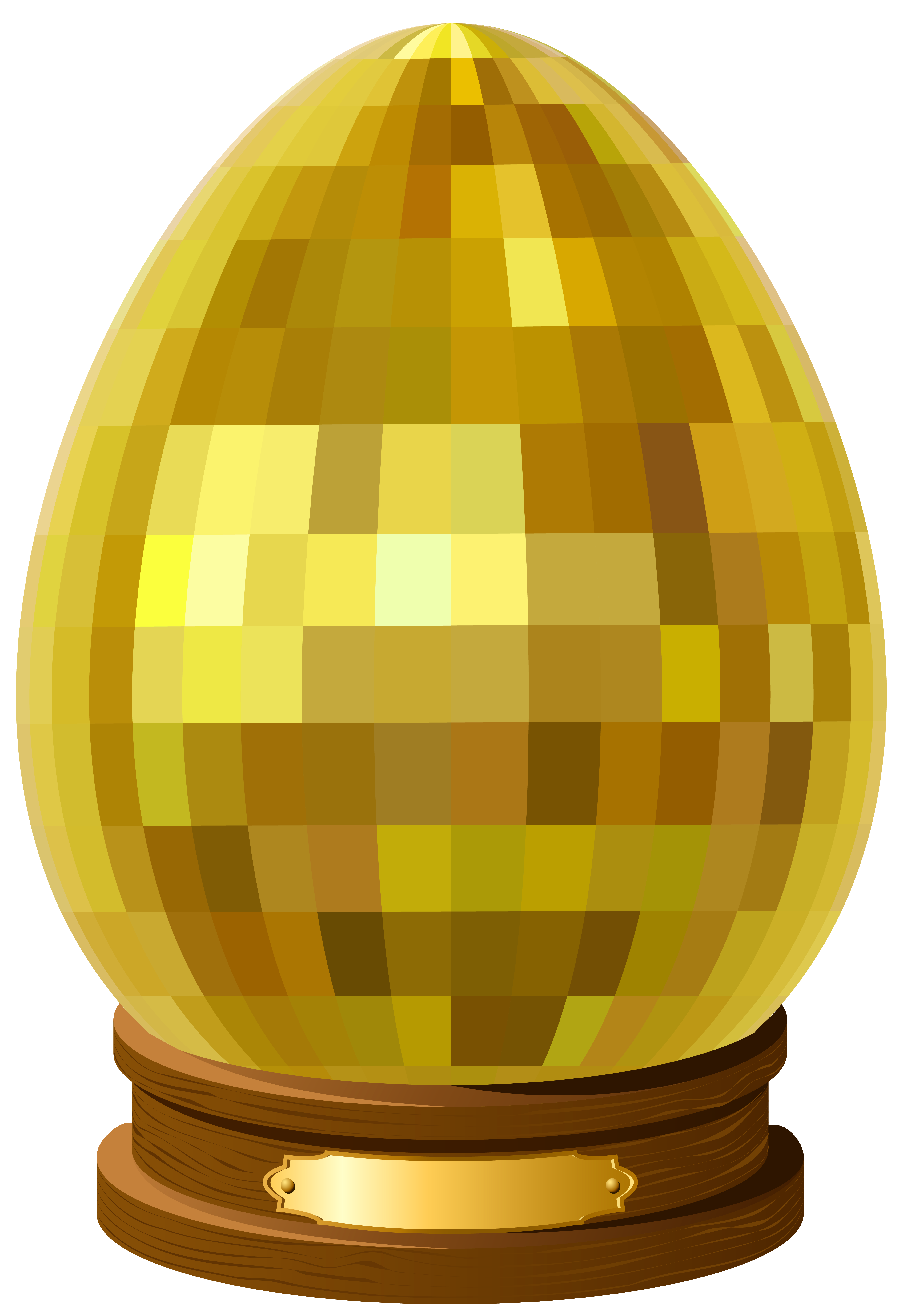 Golden Eeaster Egg Statue Transparent PNG Clip Art Image 
