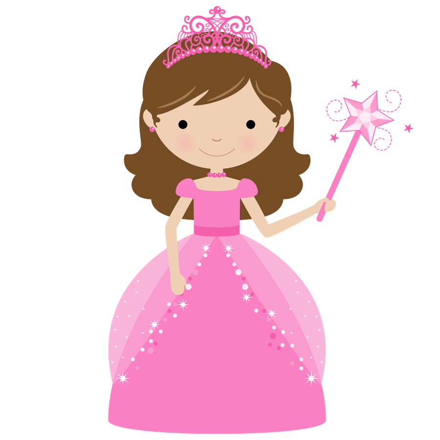 Little girl princess drawings clipart 