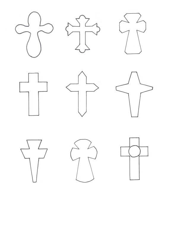 blank printable cross template - Clip Art Library