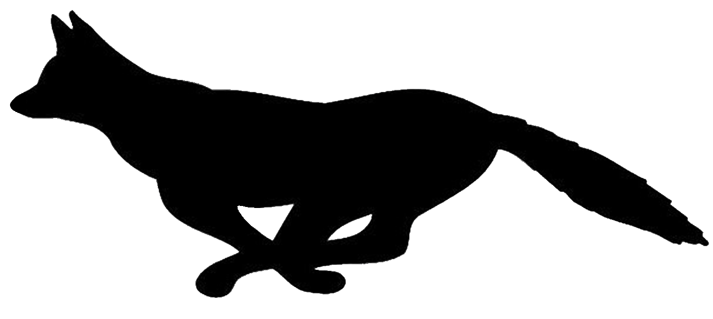running fox silhouette clip art