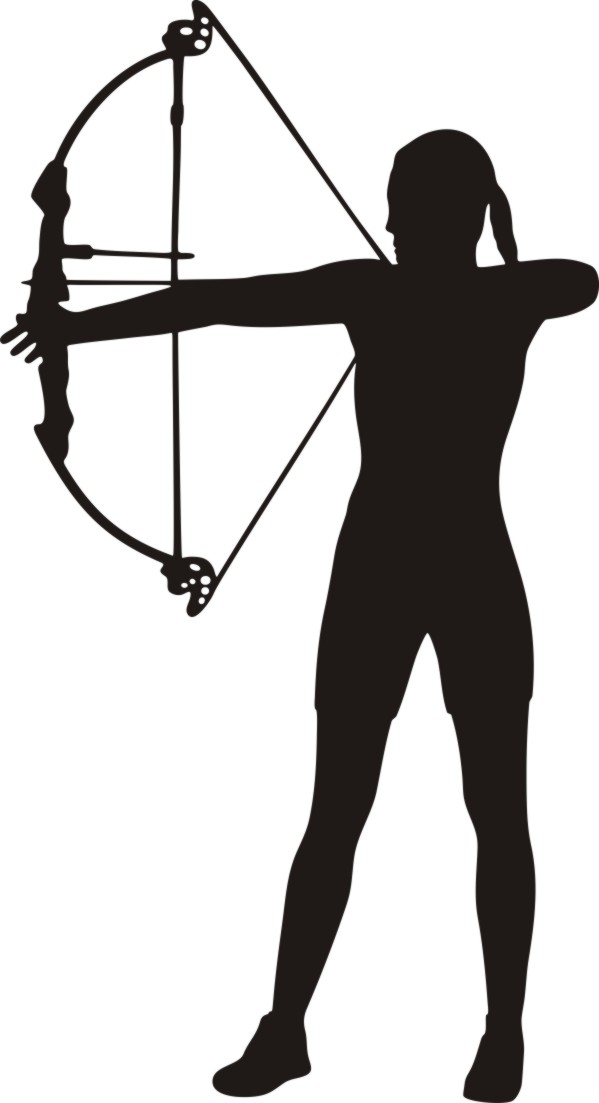 Girl archery clipart 