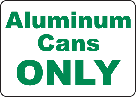 recycle aluminum cans sign - Clip Art Library