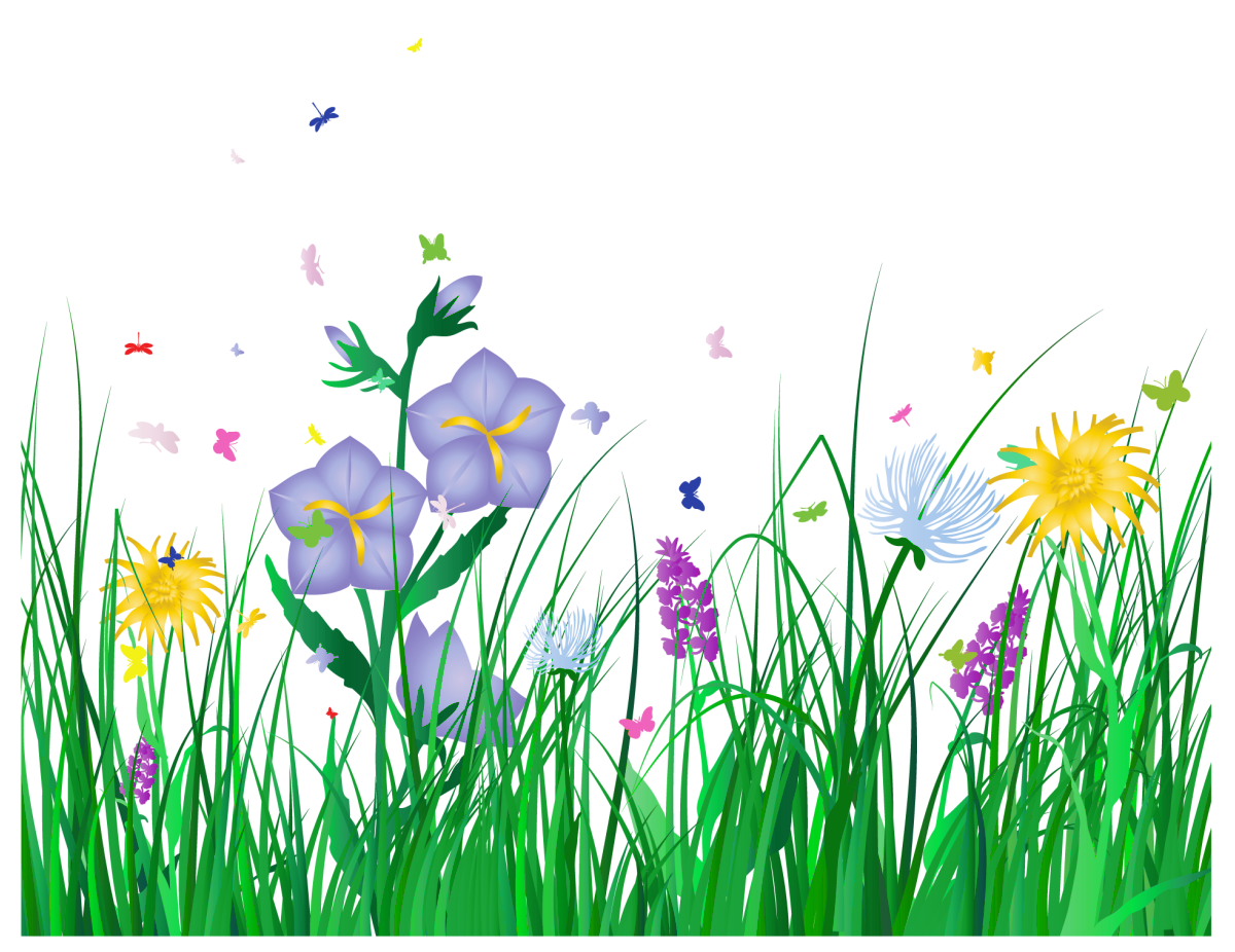Easter flower clipart background 