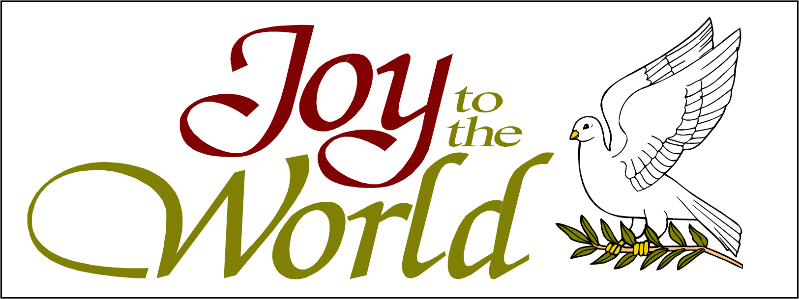 Joy to the world silhouettes clipart 