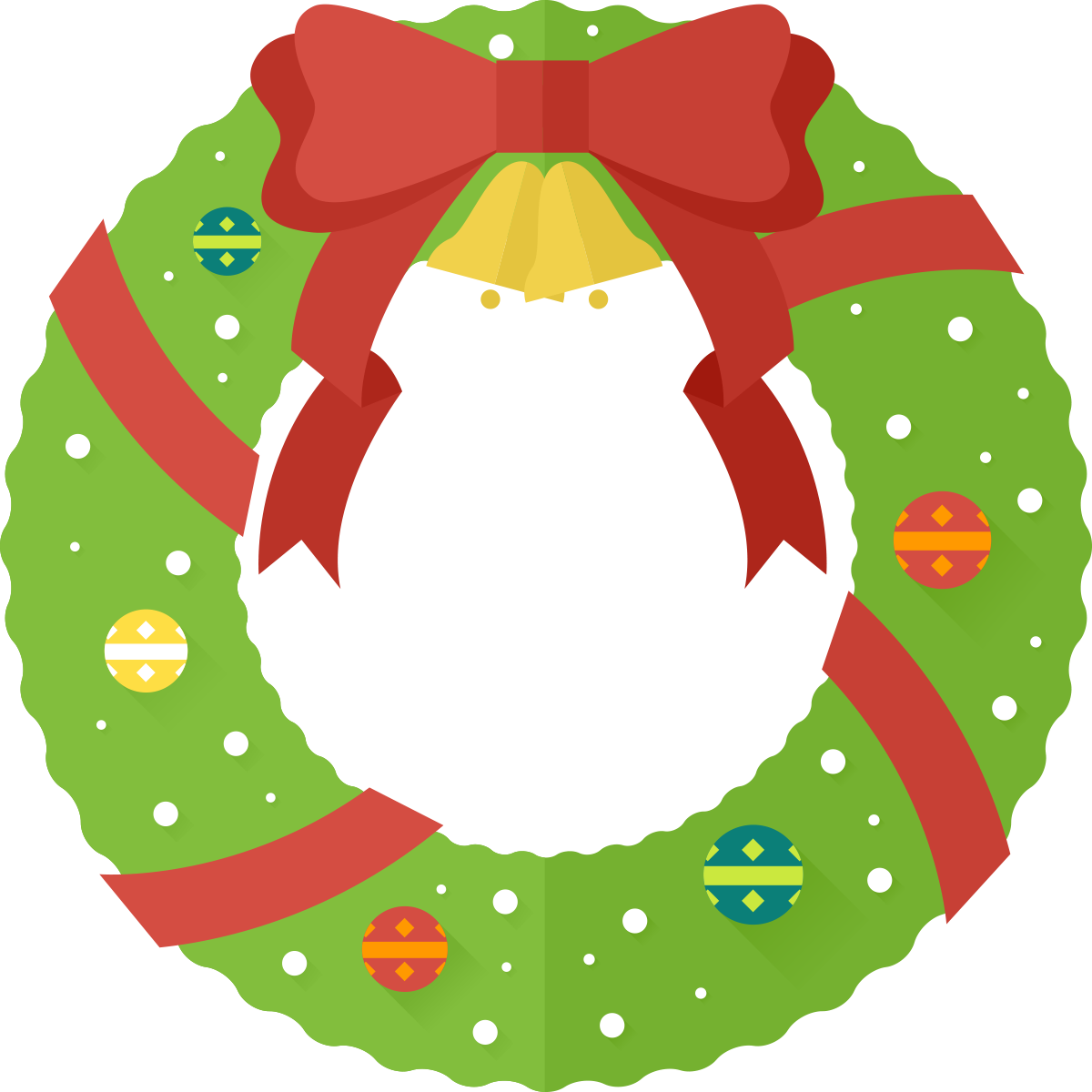 Free to Use &, Public Domain Christmas Wreath Clip Art 