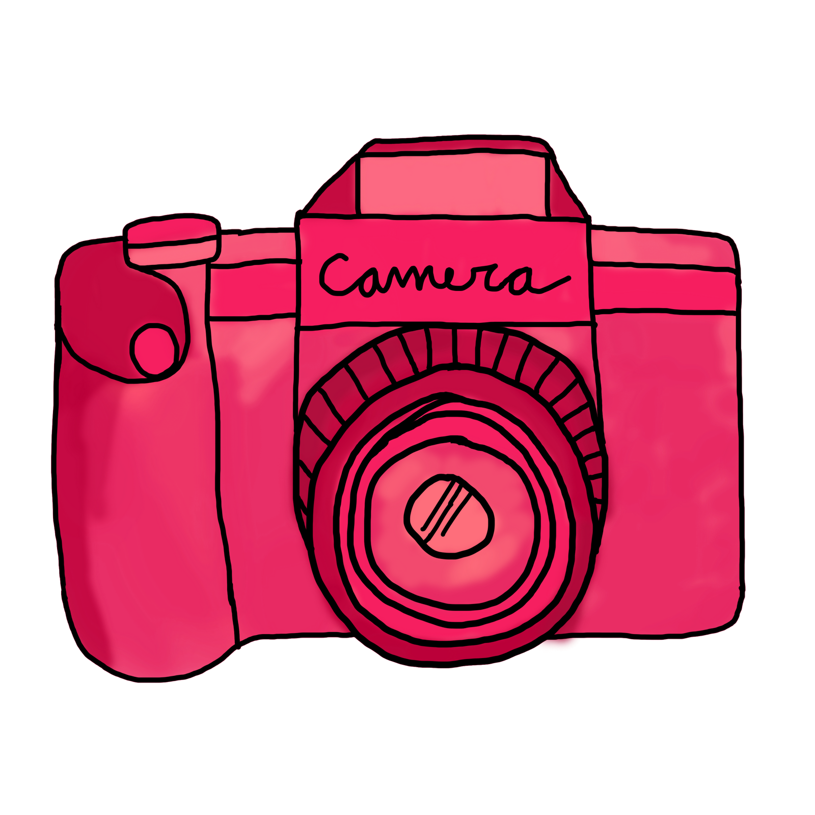 Pink vintage camera clip art 
