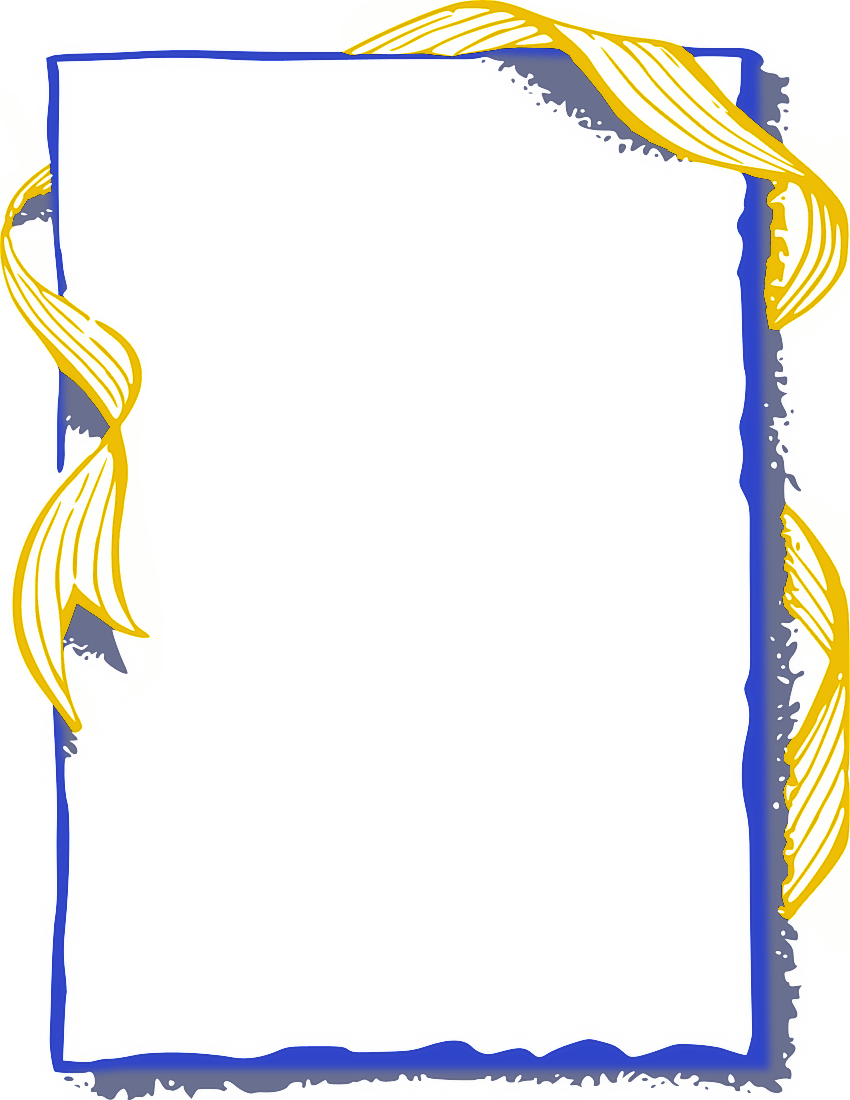 Blue Ribbon Border Clipart 