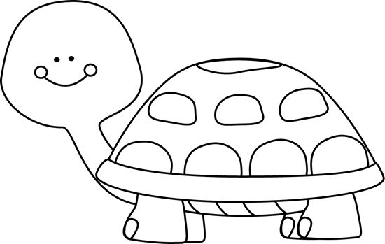 Free black and white turtle clipart 