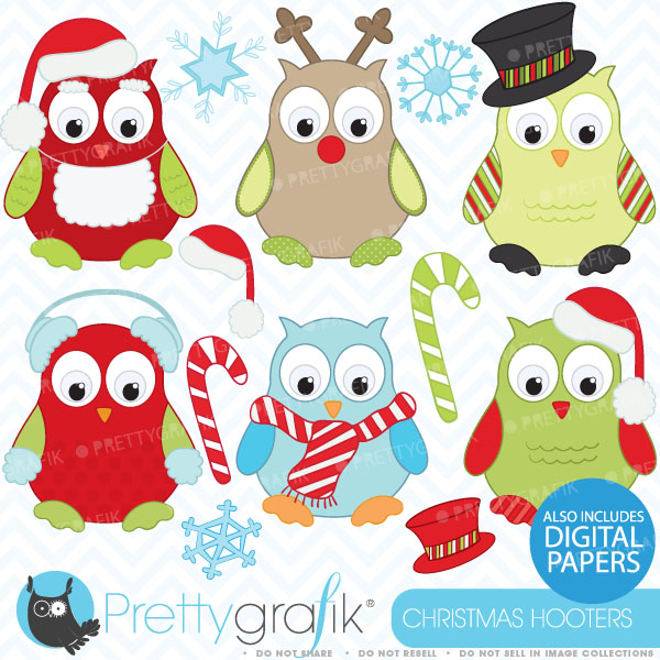 cute owl christmas clip art - Clip Art Library