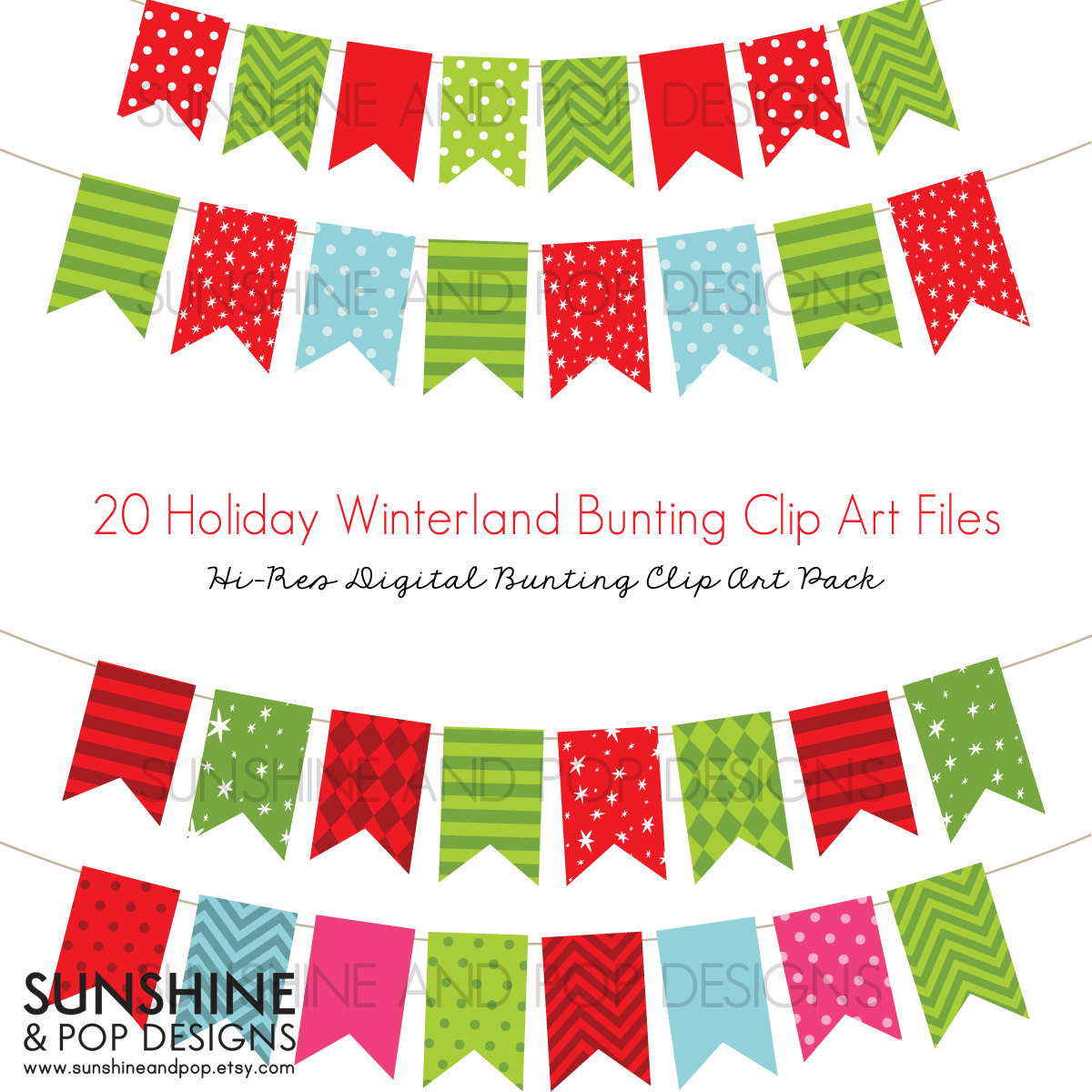 christmas pennant banner clip art - Clip Art Library