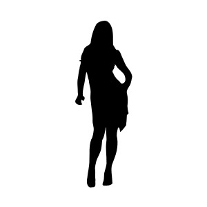 Girl silhouette clip art 