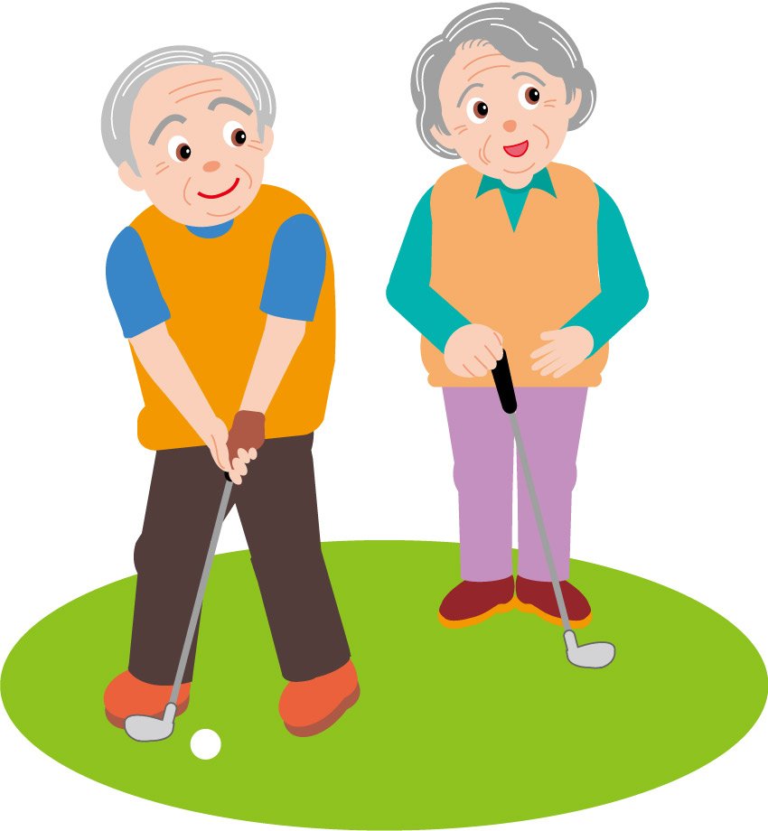 elderly exercise clip art