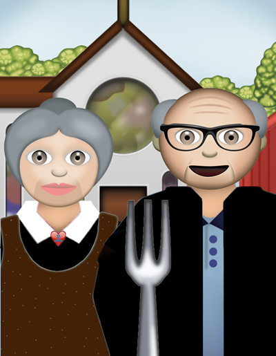 american gothic parody minions