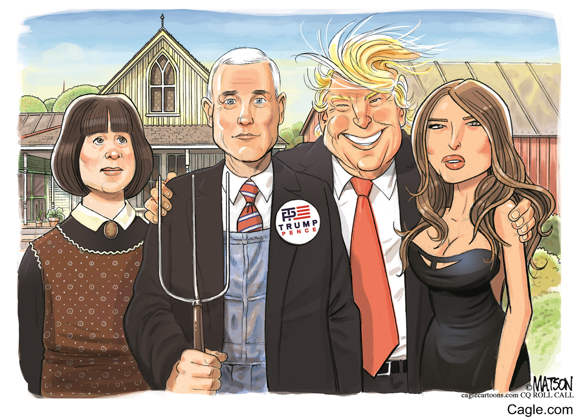 Trump Pence American Gothic 