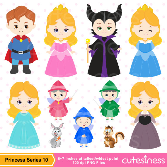 Princess Digital Clipart, Princess Clipart, Princess Clip Art 
