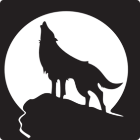 Cartoon Wolf Howling Moon Clipart 