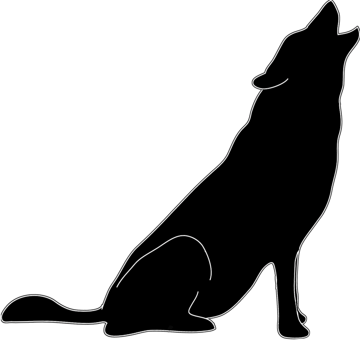 clipart hound howling