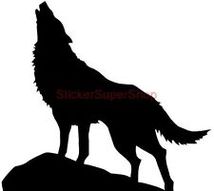 howling coyote clipart