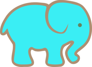 Blue Elephant Cliparts
