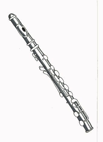 flute clip art black and white