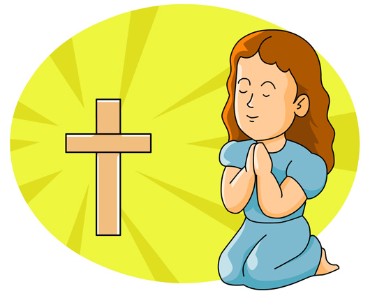 christians praying in church clip art