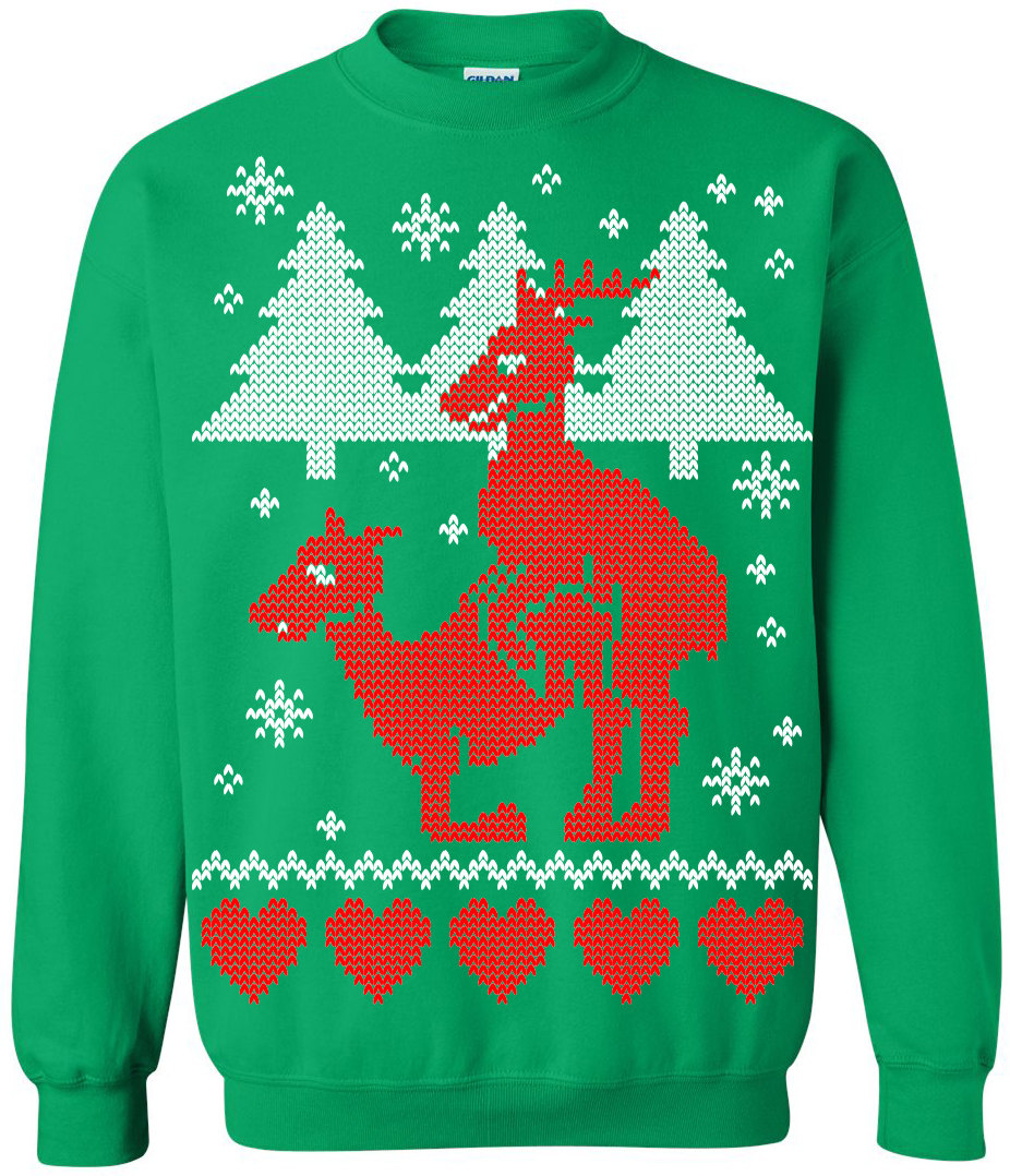 Ugly Christmas Sweater Humping Reindeer Crew Neck Sweatshirt 