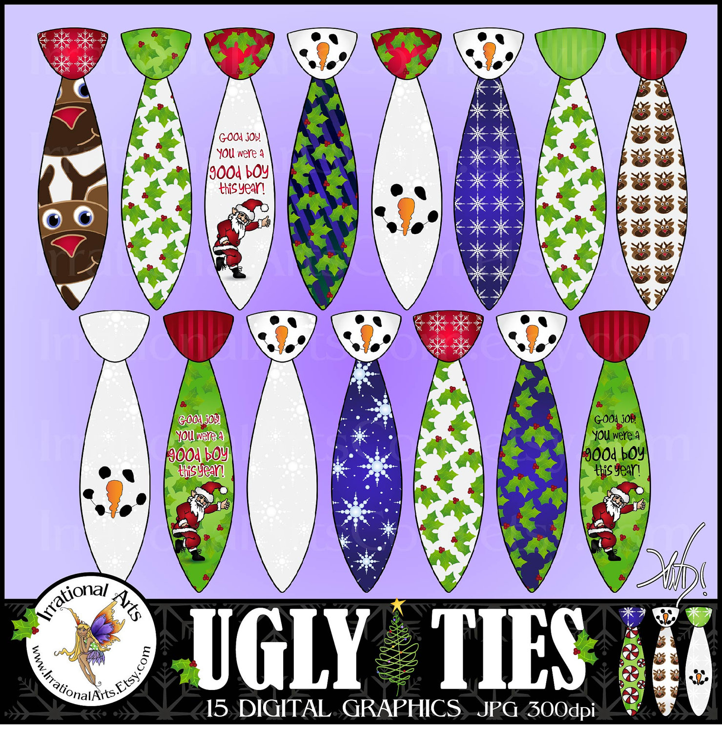 Ugly Reindeer Cliparts