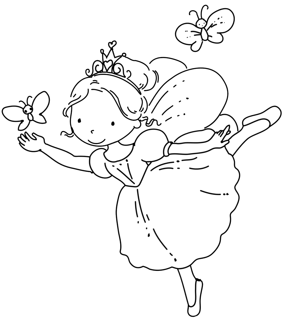 Cute Fairy Princess Border Clipart Graphic 