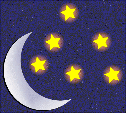 Night With Christmas Star Clipart 