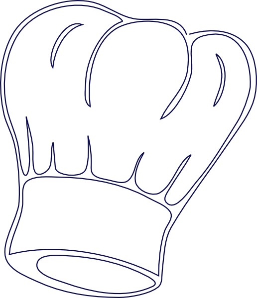 Outlined Chef Hat Clip Art at Clker 