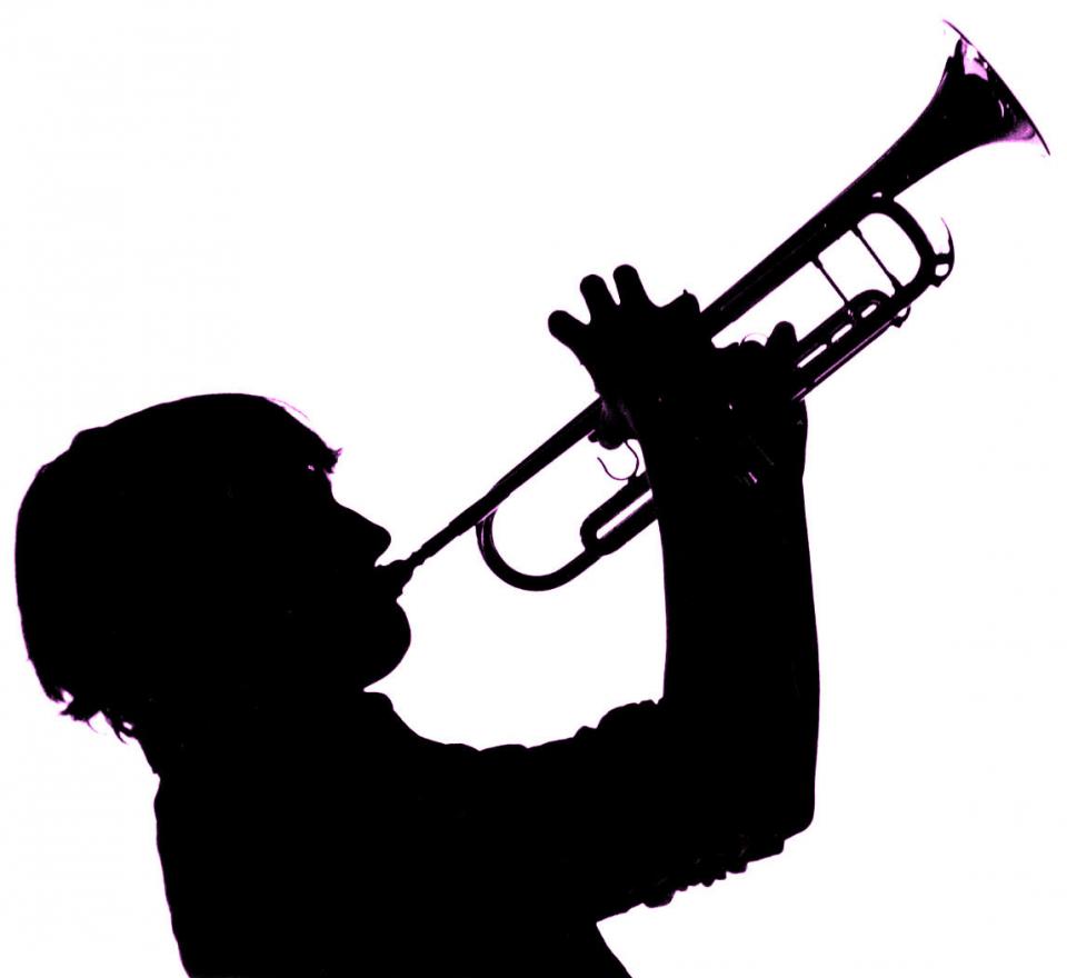 Trumpet Instrument Clipart Silhouette @