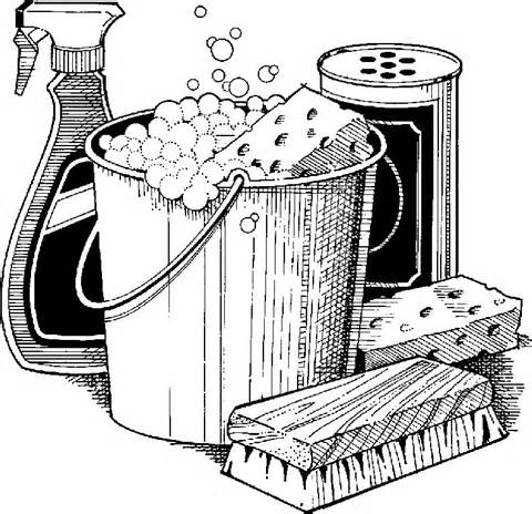 Cleaning supplies clipart 