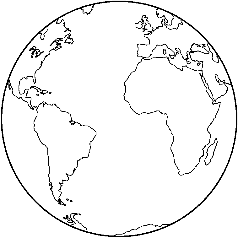 Earth clipart outline 
