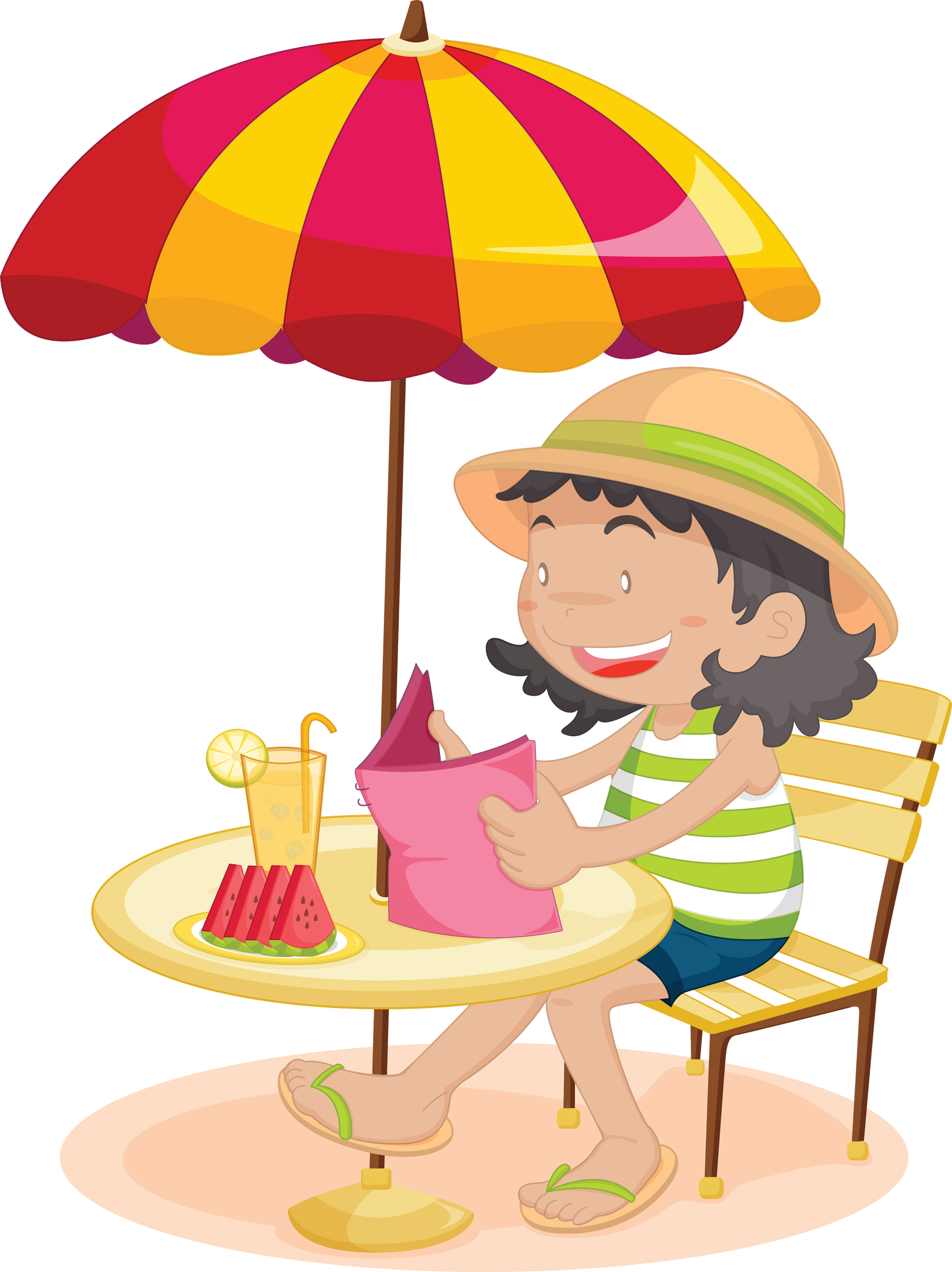 On the Beach Clip Art Summer Reading � Clipart Free Download 