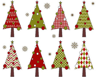 Rustic Christmas Tree Clipart 