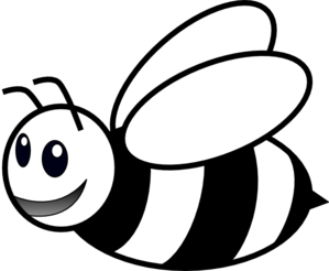 Bee Black And White Clipart 