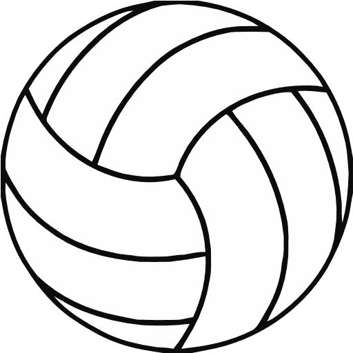 Heart shaped volleyball clipart 