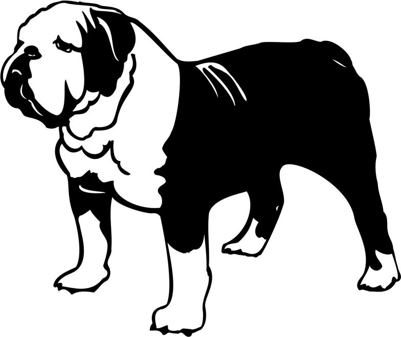 Bulldog clipart silhouette 
