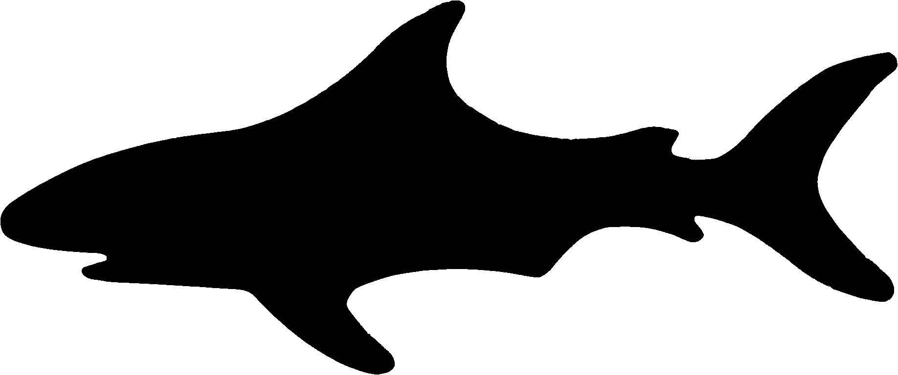 Cute shark clipart silhouette 