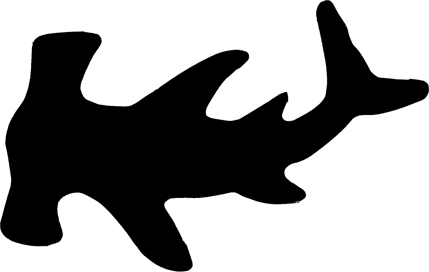 Cute shark clipart silhouette 