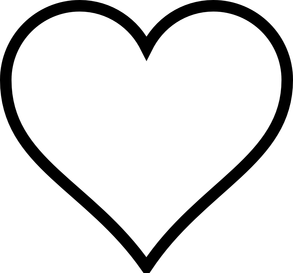 Black And White Heart Clipart 