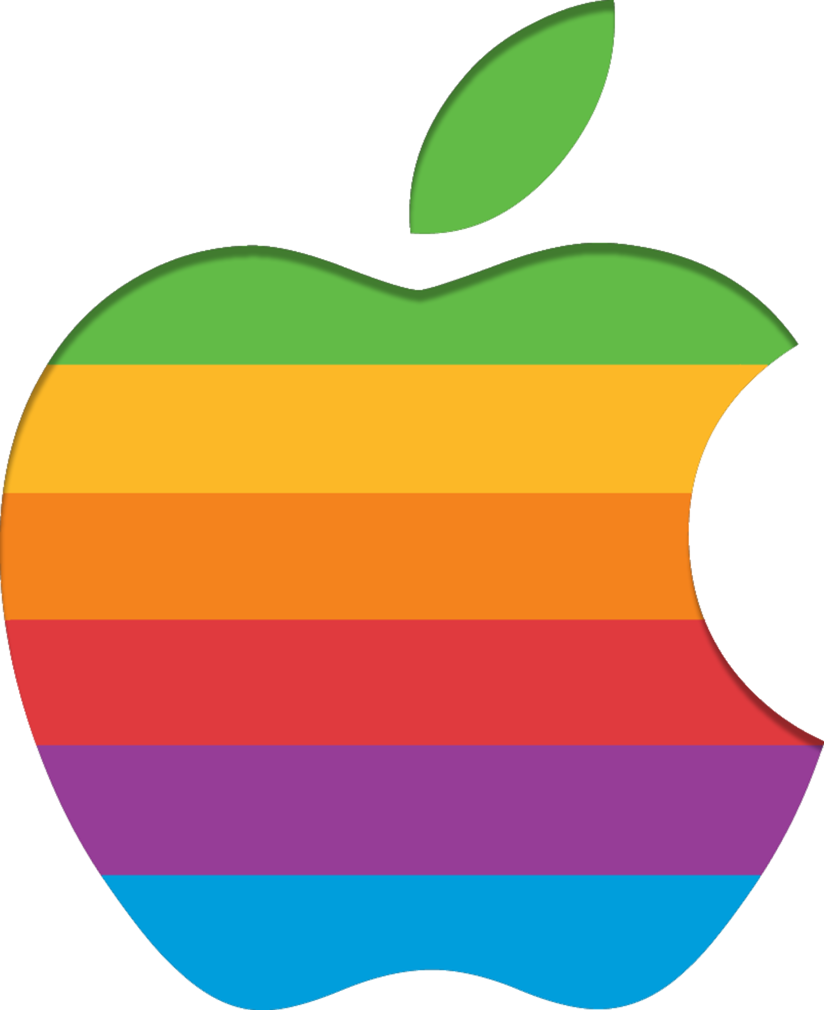 Rainbow apple clipart 