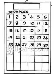 Calendar Black And White Clipart 