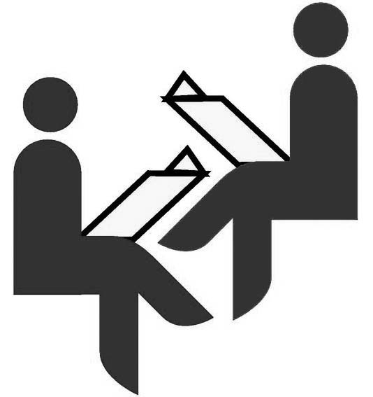 Two People Reading 