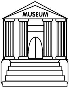 Franklin and museum coloring page 