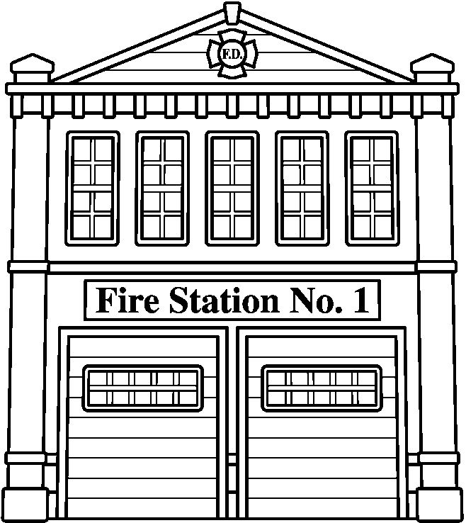 Fire department clip art black and white 