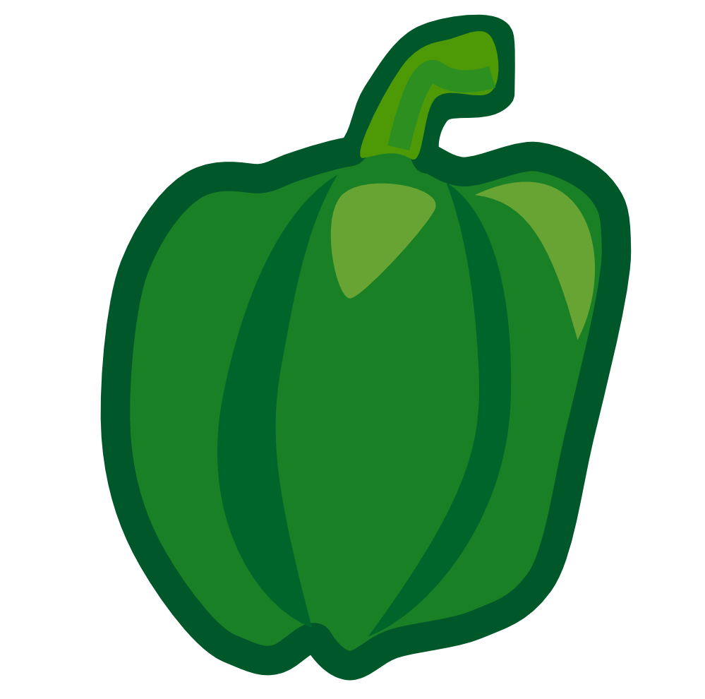 green bell pepper drawing - Clip Art Library