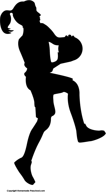 Basketball silhouette clipart 