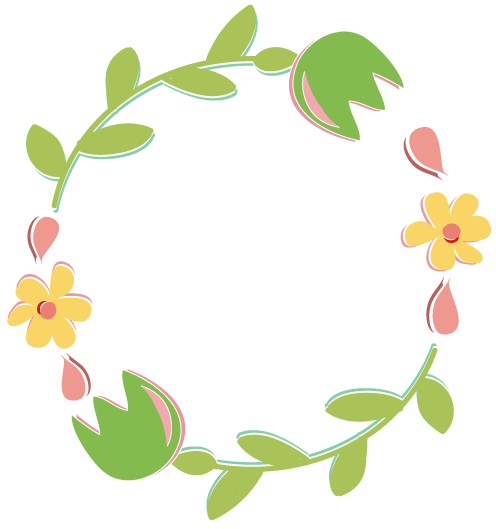 Floral wreath transparent clipart 