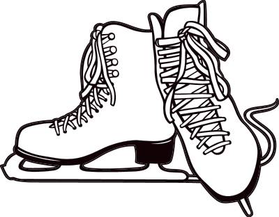 Skating shoes clipart 